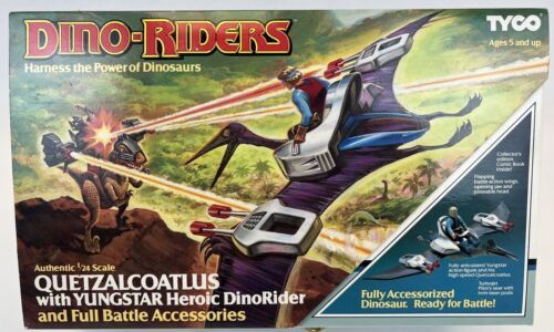 TYCO Dino Riders Quetzalcoatlus & Yungstar New In Open Box With Mini-Comic 1987 - $593.99