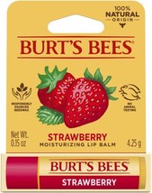 Burt&#39;s Bees Strawberry Lip Balm, 1-Pack, 0.15 oz. - £7.98 GBP