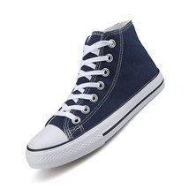 Classical Women High Top Vulcanize Shoes Lace Up Flat Casual Canvas Shoes Female - £39.77 GBP