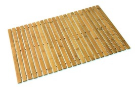 Natural Bamboo Non-Slip Waterproof Bathmat Shower Mat Kitchen 23.25&quot; x 1... - $411.51 MXN