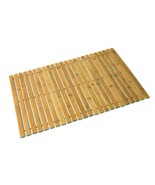 Natural Bamboo Non-Slip Waterproof Bathmat Shower Mat Kitchen 23.25&quot; x 1... - $403.90 MXN