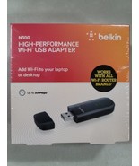 NEW Belkin N300 High Performance Wireless Wi-Fi USB Adapter   - £15.80 GBP