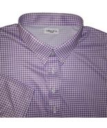 Collars &amp; Co Mens Dress Collar Polo Sz 3XL Purple White Gingham Golf NWOT - €37,06 EUR