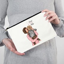  Super Mom Printed Women Cosmetic Cases Bag Mom and Daughter Makeup Pouch Bag Ca - £46.10 GBP