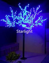 Outdoor 8ft LED Cherry Tree with 1,152 Blue LEDs Wedding Christmas Night... - $469.31