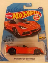 Hot Wheels 2020 #144 Orange 19 Corvette ZR1 Convertible Factory Fresh 02/10 MOC - $9.99