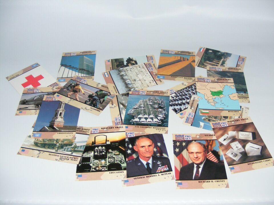 Pro Set Military Collectible Assorted Trading Cards Lot of 20 - $8.56
