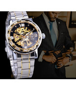 Men&#39;s Watch Hollow Mesh Strap Manual Mechanical Watch, Men&#39;s Skeleton - £16.90 GBP