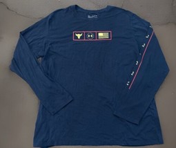 Under Armour Freedom Project Rock Respect T-Shirt Shirt Men 3XL Blue Lon... - $29.69