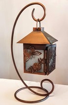 Butterfly Bronzed Metal Lantern Tealight Candle Holder Country Farmhouse... - $12.80