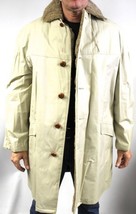 Marshall Ray Men Vintage Coat Faux Fur Lined 1970s NWOT Poplin Rain Sz L - $133.65