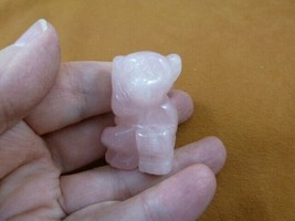Y-MON-576 pink Rose quartz crystal MONKEY APE gemstone monkeys STONE zoo... - $18.69