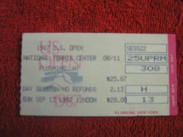1987 U.S. Open Full Unused Ticket Stub 9/13/87 Ntl Tennis Center Flushing NY - £3.08 GBP