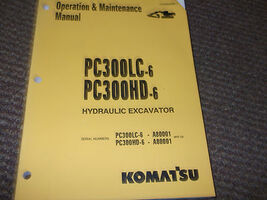 Komatsu PC300LC PC300HD 6 Hidráulico Excavadora Operation Mantenimiento ... - $89.27
