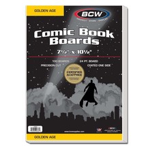 1 pack of 100 BCW Acid Free 7 ½&quot; X 10 ½&quot; Golden Age Comic Backing Boards - $22.53