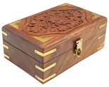 Beautiful Wooden Jewellery Box Jewel Organizer Hand Carved Women Gifts 6... - $24.22