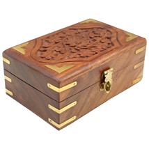 Beautiful Wooden Jewellery Box Jewel Organizer Hand Carved Women Gifts 6... - £19.31 GBP