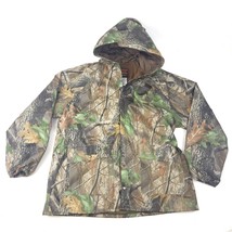 Stearns Dry Wear Camo Hunting Jacket Sz L Model 8302 Hooded Waterproof L... - $38.60