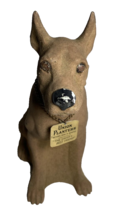 Union Planters National Bank 8.5&quot; Flocked Coin Bank Vintage Great Dane Dog Bank - £15.10 GBP