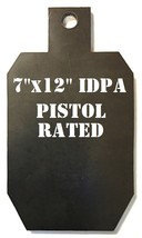 3/8&quot; Mild Steel 7&quot;x12&quot; IDPA/IPSC Pistol Shooting Target - 1pc Metal Gong Set - $29.69