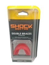 Shock Doctor ~ Double Braces ~ Strapless Mouthguard ~ Red~Adult-12+~New/... - £13.91 GBP