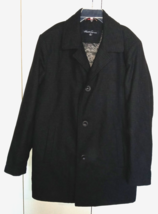 KENNETH COLE MEN'S BLACK WOOL BLEND COAT-M-GENTLY WORN-NICE - $48.00