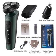 Electric Razor For Men Intelligent Wet Dry Beard Shaving Trimmer Razor Shaver - £14.84 GBP
