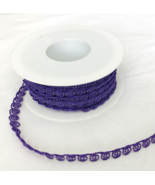 German Ribbon Trim Purple / Violet Stiff Curly-Cue Scrolls 18 yds x 3/8&quot;... - £22.72 GBP