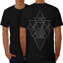 Occult Triangle Shirt Dark Men T-shirt Back - £10.35 GBP