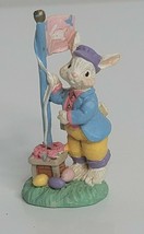 Cottontail Lane Bunny Rabbit Raising The Flag Easter Collectable Figure Midwest - £18.04 GBP