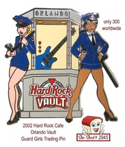 Hard Rock Cafe Orlando FL 2002 Vault Guard Girls Trading Pin Limited Edition - $24.95