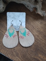Hand made genuine leather earrings, multiple to choose from - £14.38 GBP