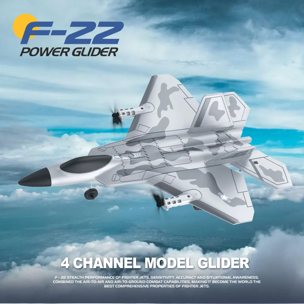 BM16 F22 RC Foam Plane 4 Channels 6G Auto Stabilization with 720P Camera... - £91.54 GBP+