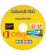 Reinstall Disk compatible with Office 2016 ReInstall Restore - $14.99