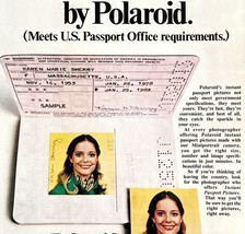 Polaroid 1 Minute US Passport Photo 1979 Advertisement Vintage Camera DWKK7 - $554.45 MXN