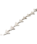 PETER STONE 925 Sterling Silver  Vintage Celtic Knot Chain Bracelet  BT8636 - $104.64