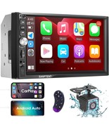 Sanptent Double Din Car Stereo Radio Apple Carplay Android 12 Inch Touch... - £37.12 GBP