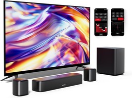 ULTIMEA 5.1 Sound Bar with Virtual Surround System for TV, Black  - $193.90