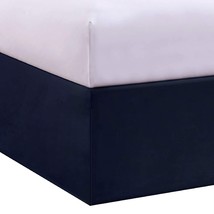 Levinsohn Bed Maker&#39;s Tailored Wrap-Around Bedskirt, California King, Navy - $6.92