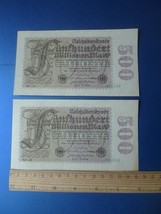 K. Germany Banknote Reichsbanknote 500 Millionen Mark 1923 NF-17 Consecutive No - £23.75 GBP