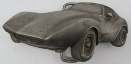 Vintage 1979 Corvette Pewter Belt Buckle by Indiana Metal Craft M93 USA - $6.49