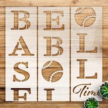 Baseball Stencil Pattern for Walls and Crafts, Reusable Mylar Template, ... - $14.69+