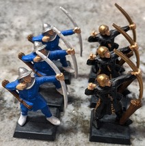 Lot of 6 Painted Glued Warhammer Fantasy Bretonnian Bowmen 1995 OOP Vintage - £9.37 GBP