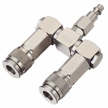 Air Hose Connector- 2 Way Air Hose Splitter,1/4 In Npt, Air Compressor Accessori - £25.57 GBP