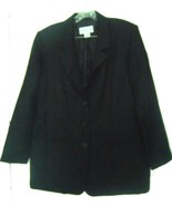 Black Blazer Jacket by Bedford Fair Lifestyles 100% Polyester Sz 16 - £36.26 GBP