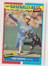 Tom Henke Toronto Blue Jays Pitcher 1987 Fleer Baseballs Best Card # 19 - £1.24 GBP