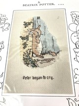 Beatrix Potter Cross Stitch Kit The tale Peter Rabbit  Began to Cry Vint... - $26.60
