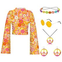 kooirsp 70s Women Hippie Costume Set 6 Pcs Peace Necklace Earrings XX-Large - $164.50 MXN kooirsp 70s Women Hippie Costume Set 6 Pcs Peace Necklace Earrings XX-Large - $164.50 MXN