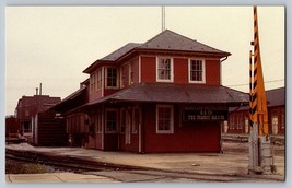 Postcard PA Pennsylvania York Maryland &amp; Pennsylvania Railroad Depot Chrome - £4.06 GBP