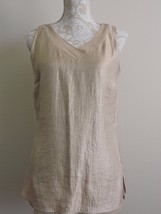 Coldwater Creek Gold Color Blouse Shell Sleeveless Shirt Lined Evening P... - £14.25 GBP